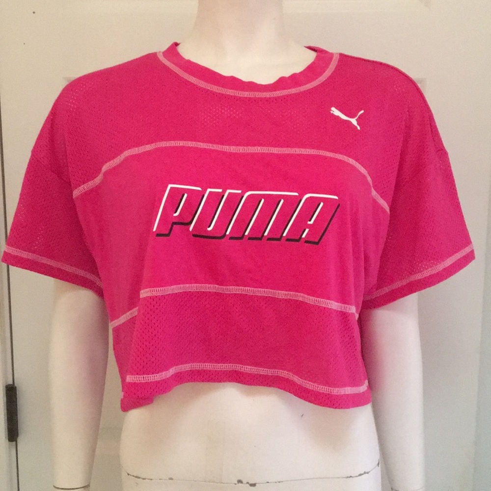 Puma Athletic/Athleisure Cropped Tee, Size L, NWT!